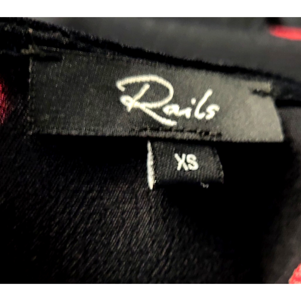 Rails‎ Aimee Wrap Style Cerise Cherry Dress Black Red Womens XS Flirty Mini - Picture 10 of 13